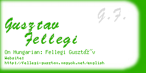 gusztav fellegi business card